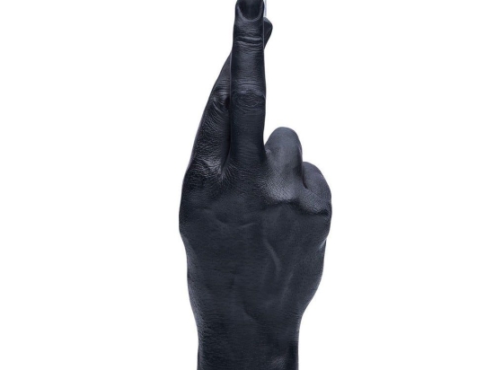 Κερί Χειρονομίας Crossed Finger 365gr 20x7x8cms Black Candle Hand Παραφίνη