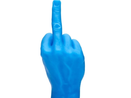 Κερί Χειρονομίας F@ck You 380gr 20x9x8cm Blue Candle Hand Παραφίνη