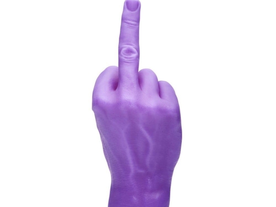 Κερί Χειρονομίας F@ck You 380gr 20x9x8cm Purple Candle Hand Παραφίνη