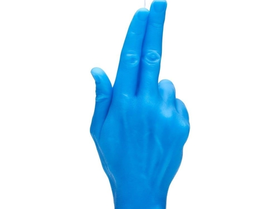 Κερί Χειρονομίας Gun Fingers 360gr 21x10x6cm Blue Candle Hand Παραφίνη