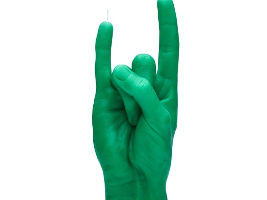 Κερί Χειρονομίας You Rock 310gr 20x8x7,5cm Green Candle Hand Παραφίνη