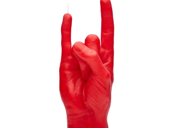 Κερί Χειρονομίας You Rock 310gr 20x8x7,5cm Red Candle Hand Παραφίνη