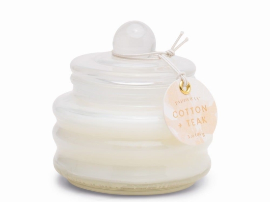 Αρωματικό Κερί Με Καπάκι Cotton & Teak 85gr Paddywax Κερί Σόγιας