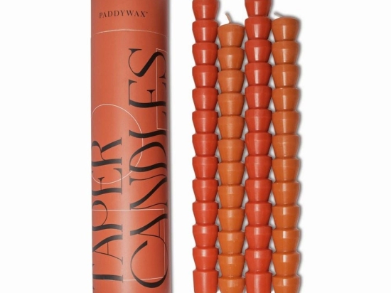Κεριά Δείπνου Taper (Σετ 4τμχ) 24,3cm Red-Terracotta Paddywax Κερί Σόγιας