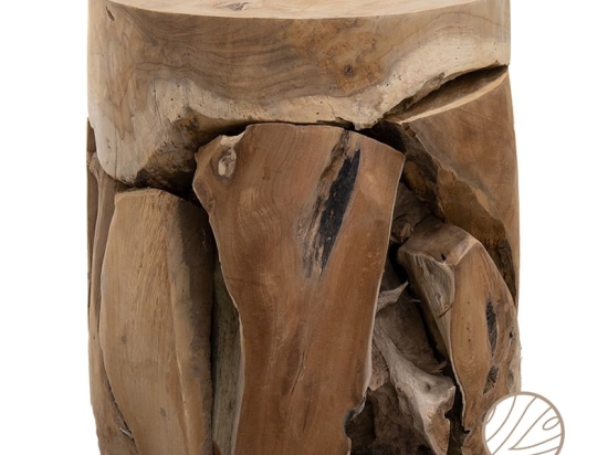 Σκαμπό Arteco pakoworld χειροποίητο teak ξύλο φυσικό 35x35x40εκ