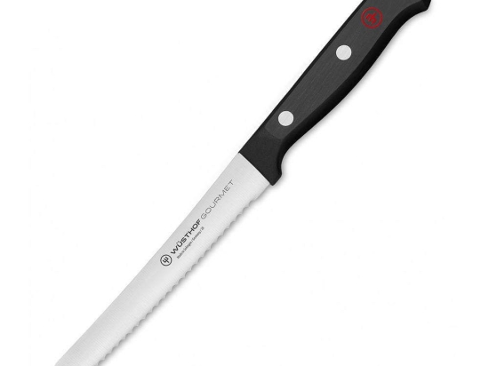 Μαχαίρι Γενικής Χρήσης Πριονωτό Gourmet 1035048012 12cm Black Wusthof Ανοξείδωτο Ατσάλι