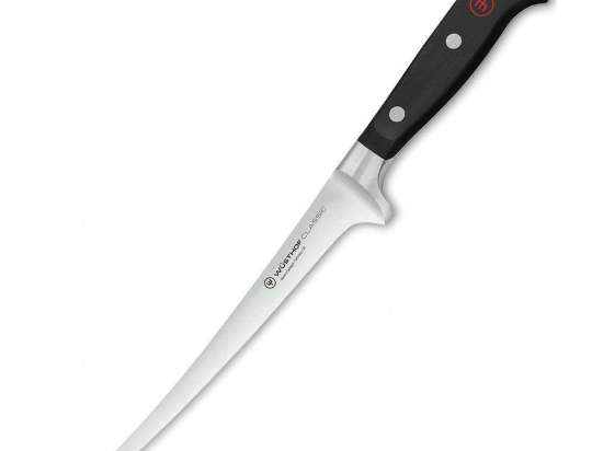 Μαχαίρι Φιλεταρίσματος Ψαριού Flexible Classic 1040103818 18cm Black Wusthof Ανοξείδωτο Ατσάλι