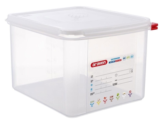 Φαγητοδοχείο Πλαστικό Hermet.Gn 1/2 AR00003035-12.5Lt 325X265X200Mm Araven Πλαστικό