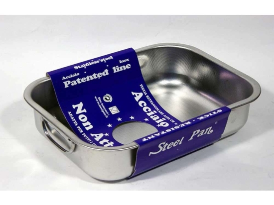 Ταψί Ορθογώνιο Patented ST11160000 25x19cm 18/10 Inox Max Home Ανοξείδωτο Ατσάλι