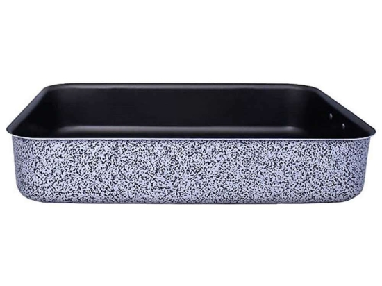 Ταψί Ορθογώνιο Sirmione OZ45093000 30x22x7cm Αλουμινίου Grey-Black Olympia Zanetti Αλουμίνιο
