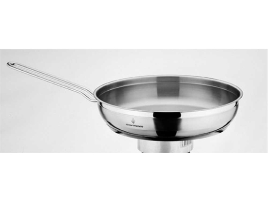 Τηγάνι χωρίς Καπάκι Soft YMS00200528 28x5cm Inox 18/10 Max Home 28cm Ανοξείδωτο Ατσάλι