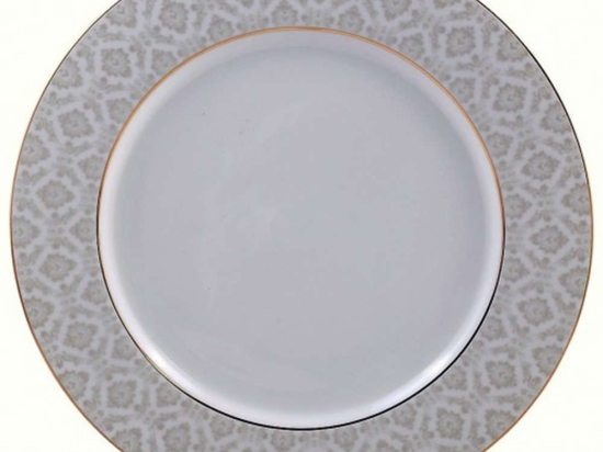 Πιάτο Ρηχό Πορσελάνινο PR14141101 27cm White-Gold Oriana Ferelli® Πορσελάνη