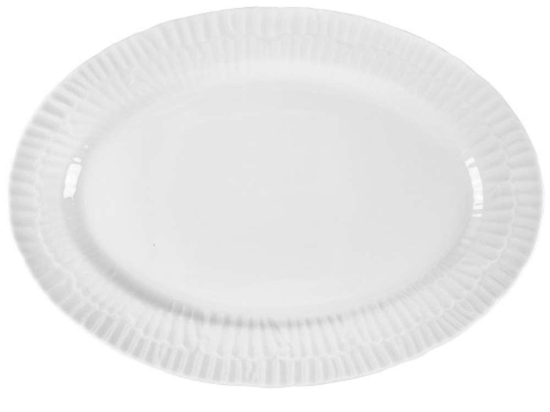 Πιατέλα Οβάλ Πορσελάνινη Pw2 PR00700200 36cm White Oriana Ferelli® Πορσελάνη