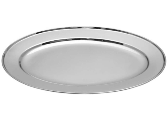 Πιατέλα Ανοξείδωτη Οβάλ UR40654500 45cm Silver K-Professional Ανοξείδωτο Ατσάλι