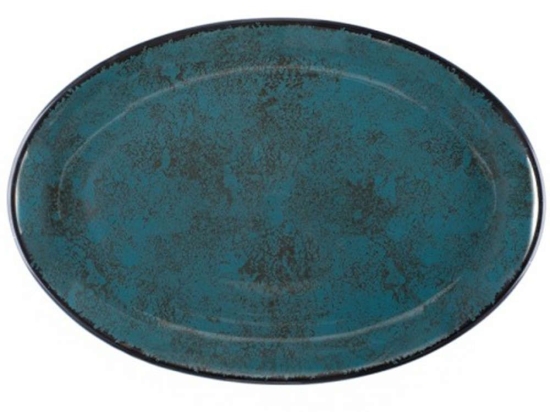 Πιατέλα Πορσελάνινη Οβάλ Teal PR18274827 25cm Turquoise Oriana Ferelli® Πορσελάνη