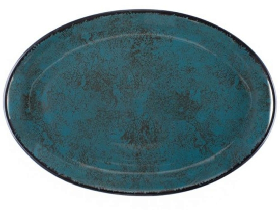 Πιατέλα Πορσελάνινη Οβάλ Teal PR18274826 31cm Turquoise Oriana Ferelli® Πορσελάνη