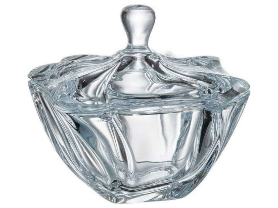 Φοντανιέρα Με Καπάκι Neptune CTB02200303 19cm Κρυστάλλινη Clear Βοημίας Κρύσταλλο