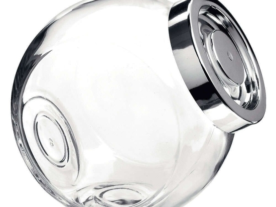 Βάζο Αποθήκευσης Pandora BR02916100 2,2lt Clear-Silver Bormioli Rocco Γυαλί