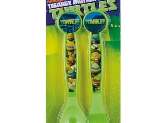 Κουτάλι & Πιρούνι Παιδικά Ninja Turtles (Σετ 2Τμχ) Multi Max Home 2 τμχ Πλαστικό