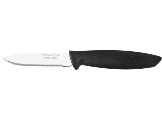 Μαχαίρι Γενικής Χρήσης Plenus TR23433003 8cm Από Ανοξείδωτο Ατσάλι Silver-Black Tramontina Ανοξείδωτο Ατσάλι