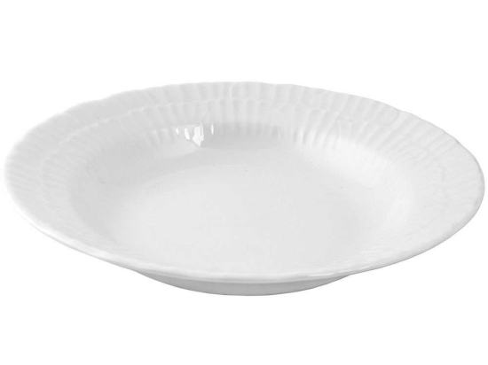 Πιάτο Στρογγυλό Βαθύ Πορσελάνινο PR00200200 23cm White Oriana Ferelli® Πορσελάνη