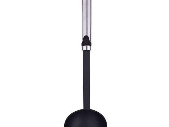 Κουτάλα Σούπας Gizmo BG00003244 32,5cm Inox-Black Bergner Ανοξείδωτο Ατσάλι,Nylon