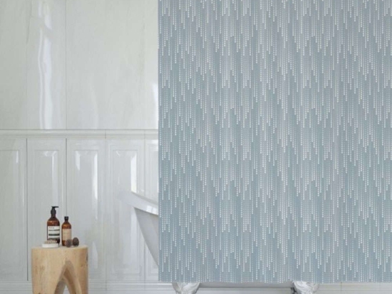 Κουρτίνα Μπάνιου Rain BTLTR002880 180x200cm Blue Max Home 180Πx200Υ Πολυέστερ