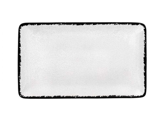 Πιατέλα Σερβιρίσματος Ορθογώνια PR182746320 27x16cm White-Black Oriana Ferelli® Πορσελάνη