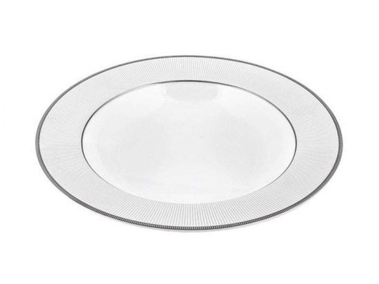 Πιάτο Βαθύ Classic Stripes PR17310202 Φ23cm Black-White Oriana Ferelli® Πορσελάνη