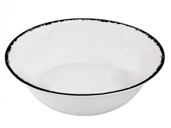 Σαλατιέρα PR182746325 23x6cm White-Black Oriana Ferelli® Small Πορσελάνη
