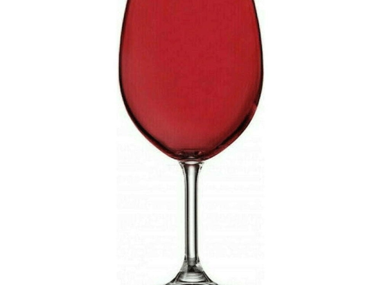 Ποτήρι Νερού Κολωνάτο Sylvia (Σετ 6Τμχ) CTB4S4157245 450ml Red Από Κρύσταλλο Βοημίας Κρύσταλλο