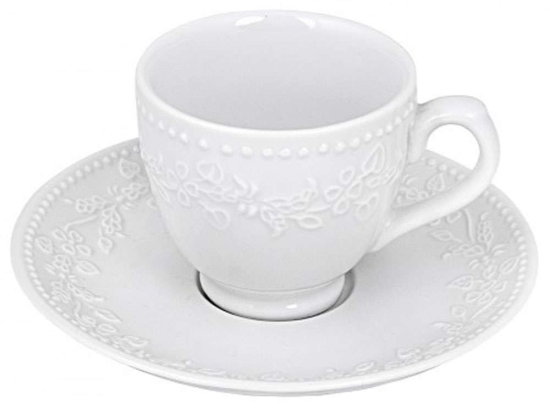Φλιτζάνια Καφέ Kea (Σετ 6Τμχ) PRPW350012 100ml White Oriana Ferelli® Πορσελάνη