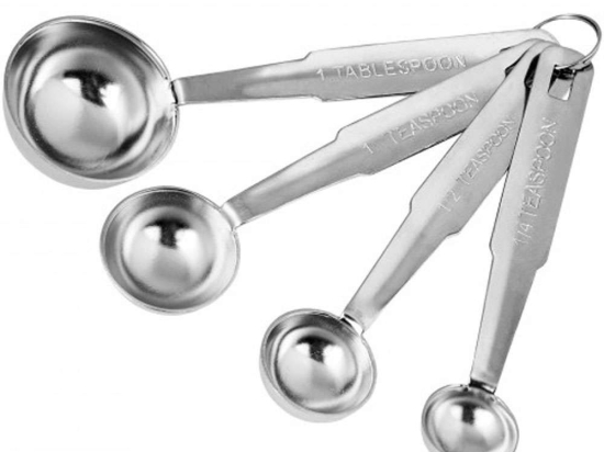 Κουτάλια Μεζούρες (Σετ 4Τμχ) UR30213000 Inox Max Home Ανοξείδωτο Ατσάλι