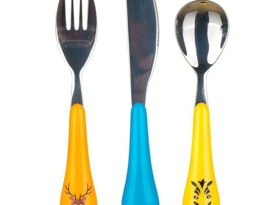 Μαχαιροπίρουνα Παιδικά Zoo (Σετ 3Τμχ) BQ41109043 Multi Banquet 3 τμχ Μέταλλο