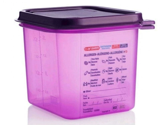 Δοχείο Τροφίμων Αεροστεγές AR00061390 17,6x16,2x15cm 2,6Lt Purple Araven Πλαστικό