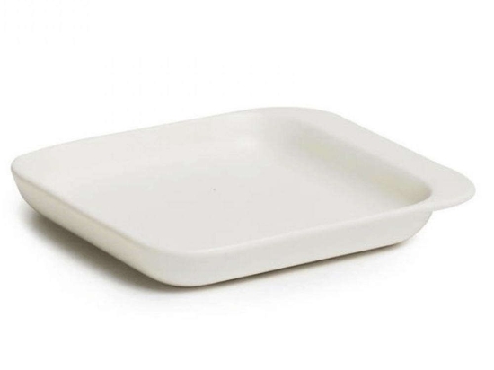 Πιάτο Les Essences CO00007681 12x12x1,8cm White Comas Πορσελάνη