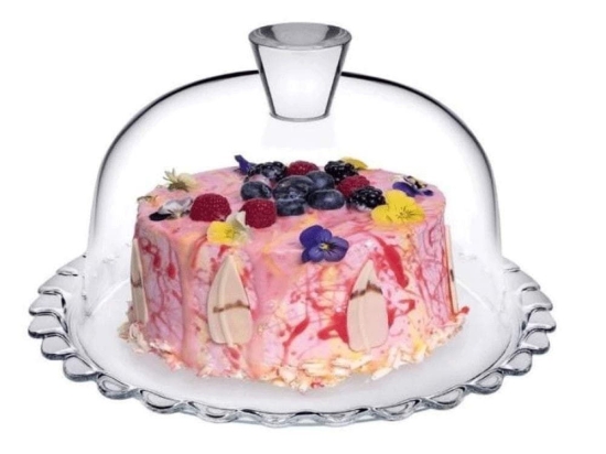 Τουρτιέρα Με Καπάκι Patisserie PB00096874 Φ26,4x15,3cm Clear Pasabahce Γυαλί