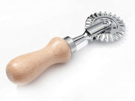 Κόπτης Ζύμης OL11610013 Φ3,9cm - 13cm Silver-Natural Max Home Μέταλλο,Ξύλο
