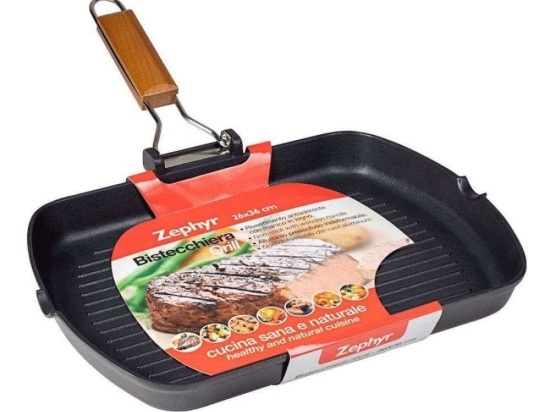Τηγάνι - Γκριλιέρα Zephyr DIC0036034 22x36cm Black DI.MO 22cm Αλουμίνιο