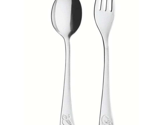 Κουταλοπίρουνα Παιδικά Baby Friends (Σετ 2Τμχ) TR66970030 Inox Tramontina 2 τμχ Μέταλλο