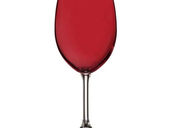 Ποτήρια Κρασιού Κολωνάτα Sylvia (Σετ 6Τμχ) CTB4S4157235 350ml Red Από Κρύσταλλο Βοημίας Κρύσταλλο