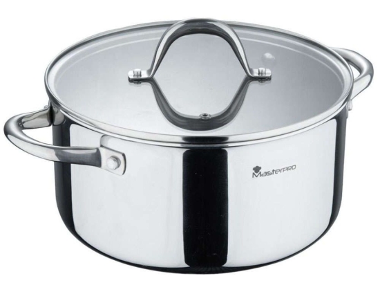 Κατσαρόλα Hi-Tech BGMP001626 Φ28x14cm Inox Bergner 28cm Ατσάλι, Αλουμίνιο