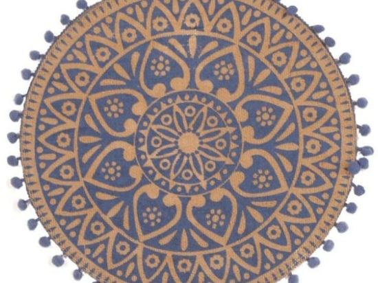 Σουπλά Cuzco DIC0046090 Φ38cm Natural-Blue DI.MO Jute