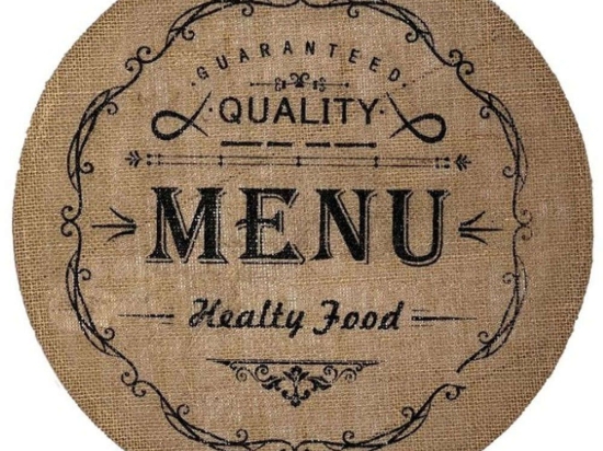 Σουπλά Menu DIC0047156 Φ38cm Natural-Black DI.MO Jute
