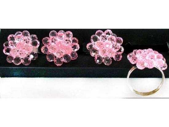 Δαχτυλίδια Για Πετσέτες (Σετ 4Τμχ.) 735204 Pink Ankor Μέταλλο