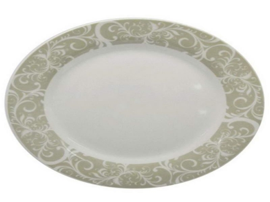 Πιατέλα Πορσελάνινη Οβάλ Λαχούρι R8028-120 30,5cm Grey Ankor Πορσελάνη