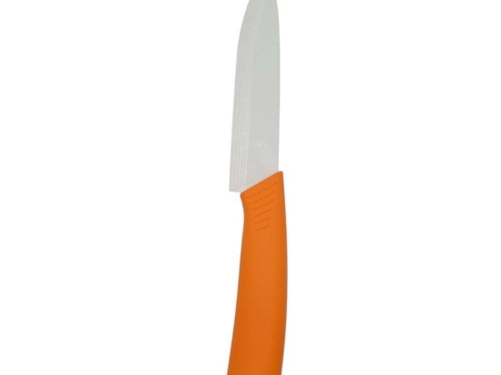 Μαχαίρι Κεραμικό Με Λαβή Σιλικόνης 776436 24cm Silver-Orange Ankor Κεραμικό