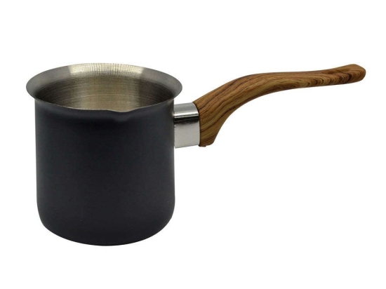 Μπρίκι Ανοξείδωτο Με Ξύλινη Λαβή 807604 355ml Black Ankor Ανοξείδωτο Ατσάλι