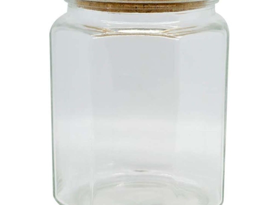 Βάζο Γυάλινο Με Φελλό 800551 1700ml Clear Ankor Γυαλί,Φελλός