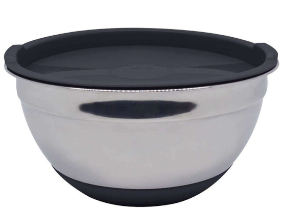 Δοχείο Φαγητού - Μπωλ 809547 1,4lt Inox-Black Ankor Ατσάλι,Πλαστικό